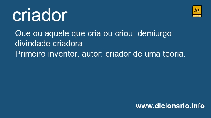 Significado de criador