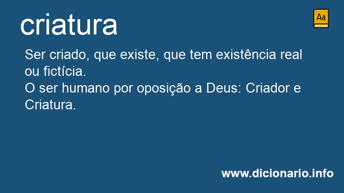 Significado de criatura