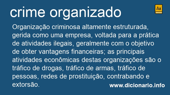 Significado de crime organizado