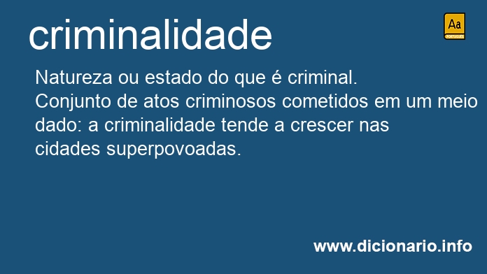 Significado de criminalidade