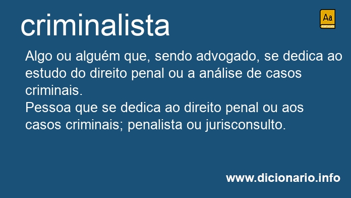 Significado de criminalistas