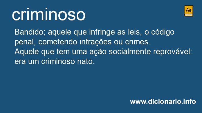 Significado de criminosa