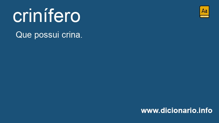 Significado de crinfero