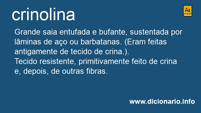 Significado de crinolina