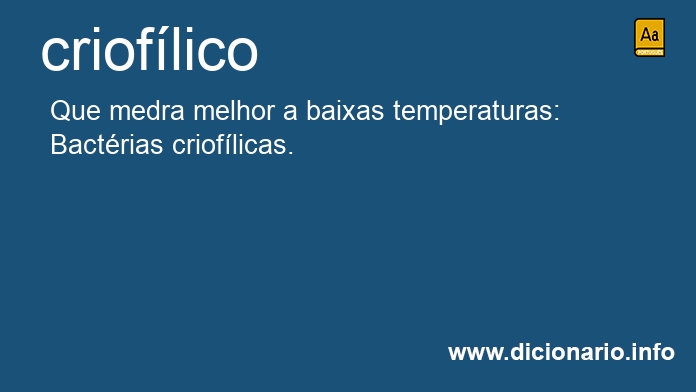 Significado de crioflica