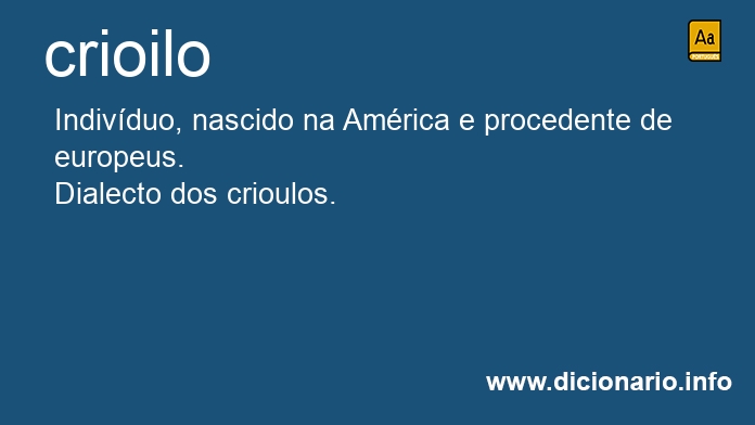 Significado de crioilo