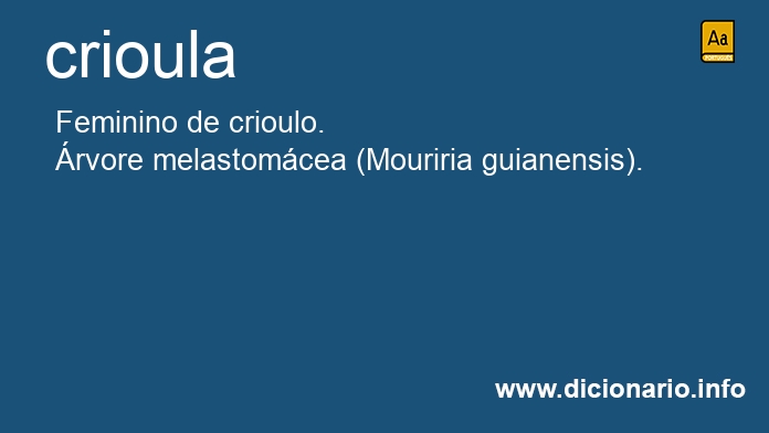 Significado de crioula