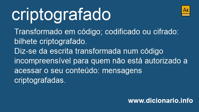 Significado de criptografado