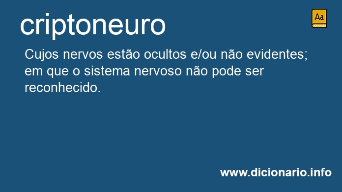 Significado de criptoneuro