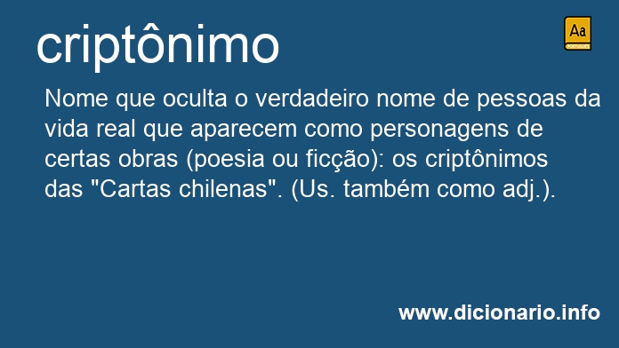 Significado de criptnimo