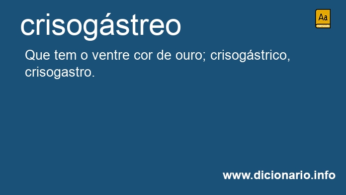Significado de crisogstreo