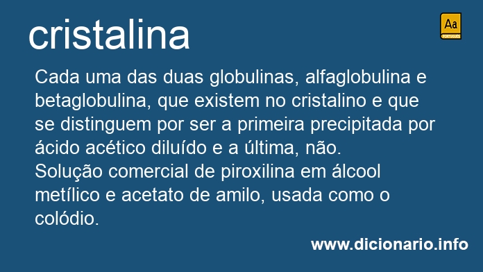 Significado de cristalina