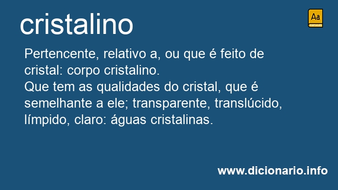 Significado de cristalino