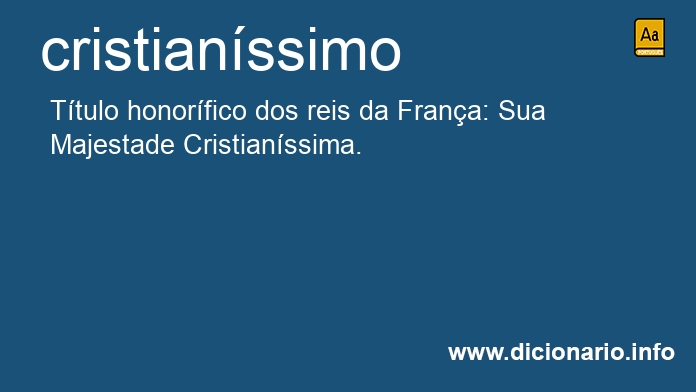 Significado de cristianssimo