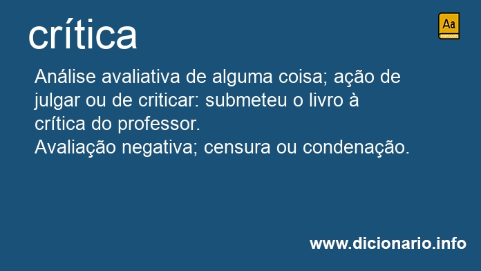 Significado de crtica