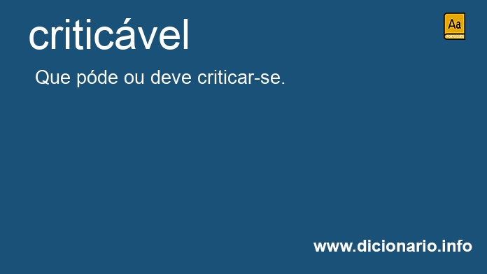 Significado de criticvel