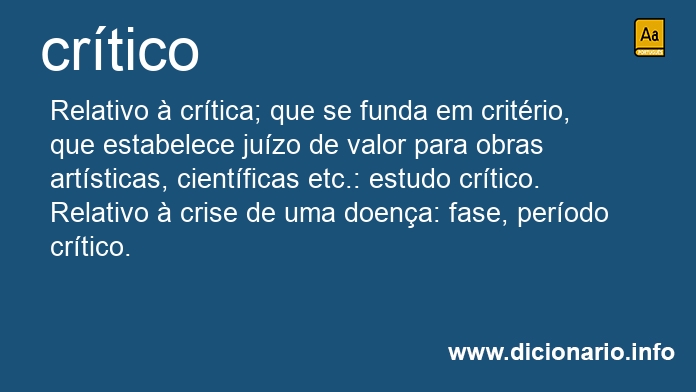 Significado de crtico