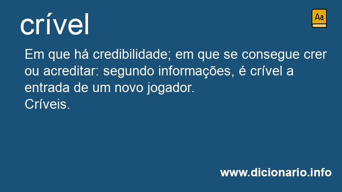 Significado de crvel