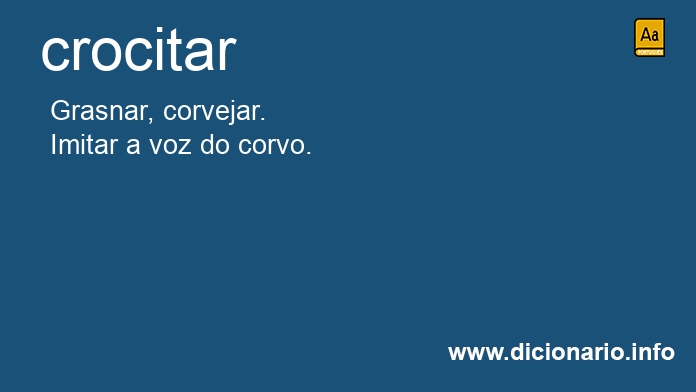 Significado de crocitavam