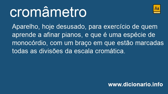 Significado de crommetro