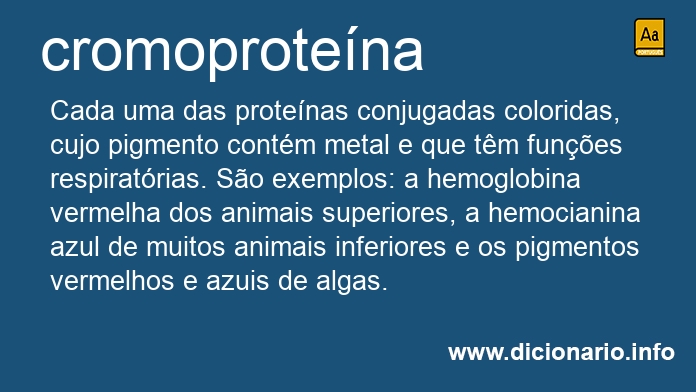 Significado de cromoprotena