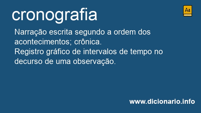 Significado de cronografia