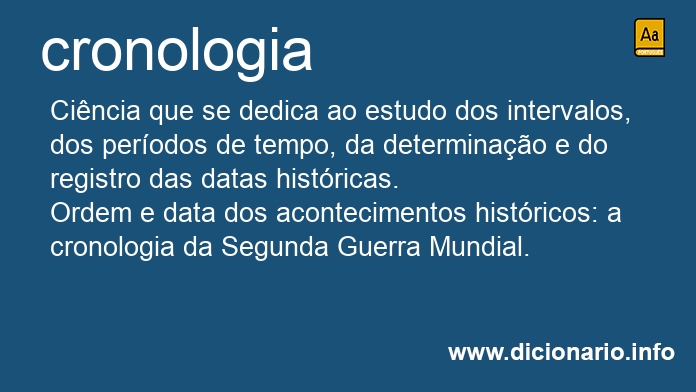 Significado de cronologias