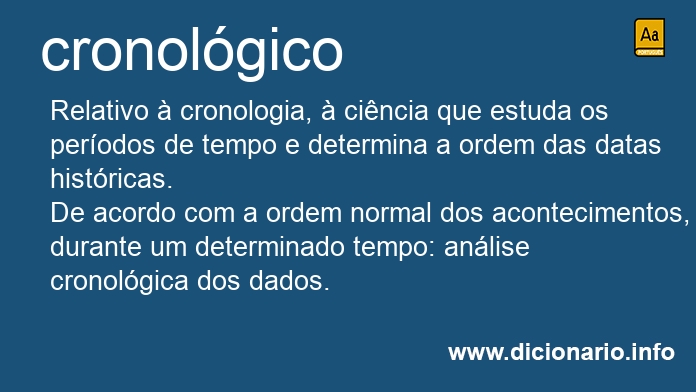 Significado de cronolgica