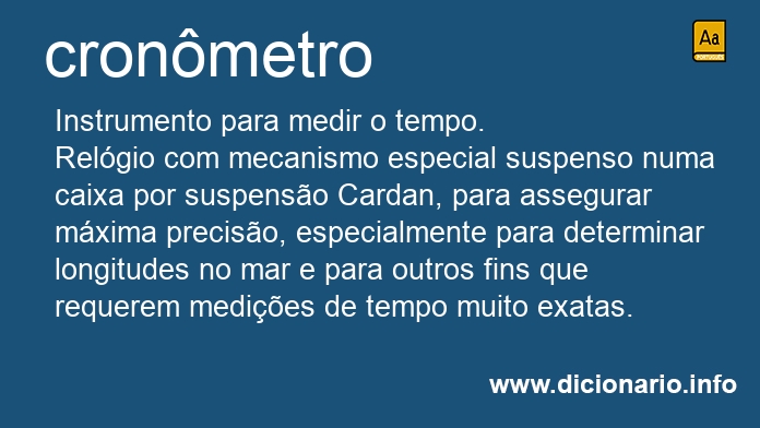 Significado de cronmetro
