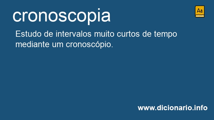 Significado de cronoscopia