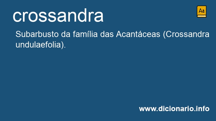 Significado de crossandra