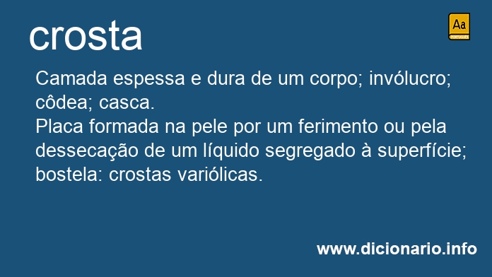 Significado de crosta