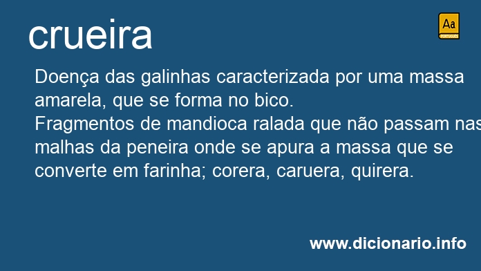 Significado de crueira