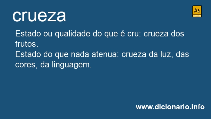 Significado de cruezas