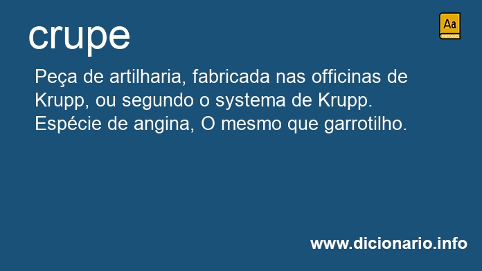 Significado de crupa