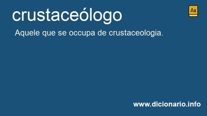 Significado de crustacelogo