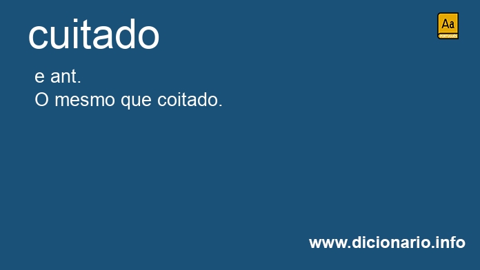 Significado de cuitado