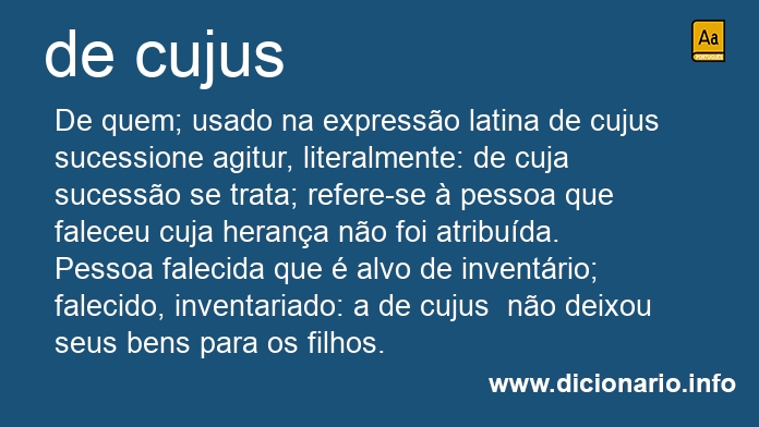 Significado de de cujus