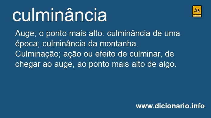 Significado de culminncias