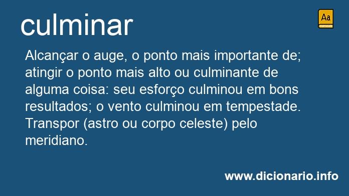 Significado de culminarias