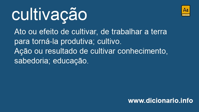 Significado de cultivao