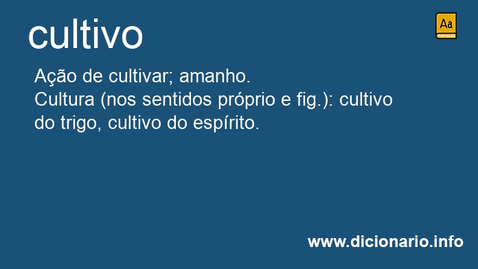 Significado de cultivo