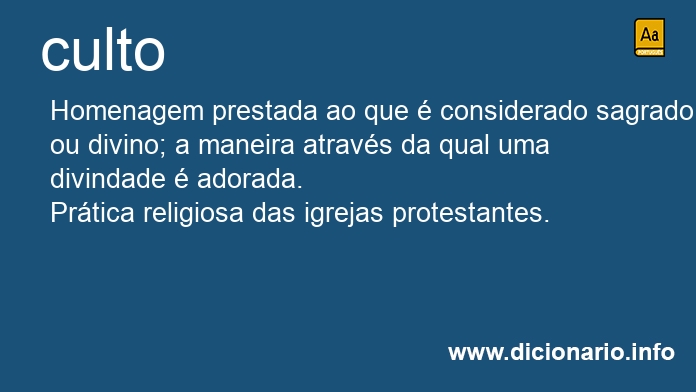 Significado de culto