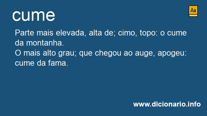 Significado de cume