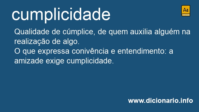 Significado de cumplicidade