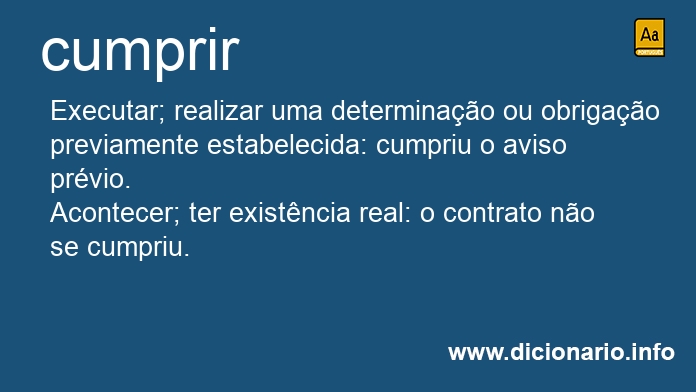 Significado de cumpram