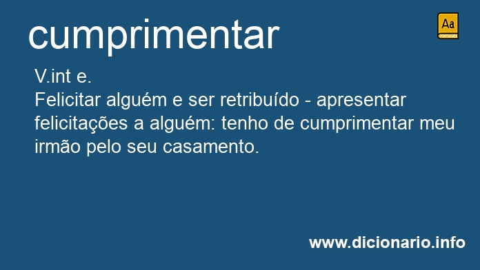 Significado de cumprimentado