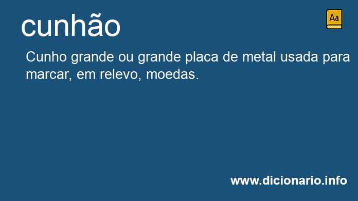 Significado de cunho