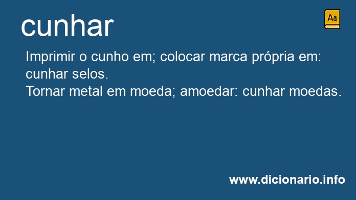 Significado de cunhar