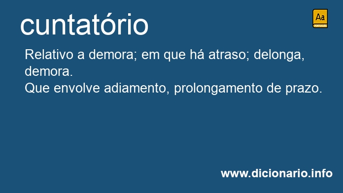 Significado de cuntatrio